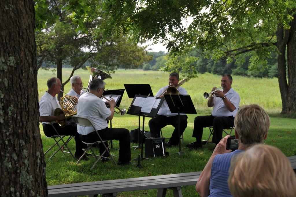 The TPO Brass Quintet: Chris McCormick, Greg Danner, Marcus Arnold, Brent Gerlach and Alan Suska.