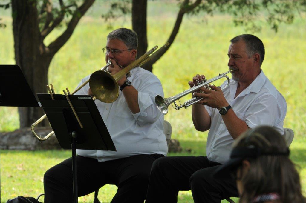 The TPO Brass Quintet Brent Gerlach and Alan Suska.