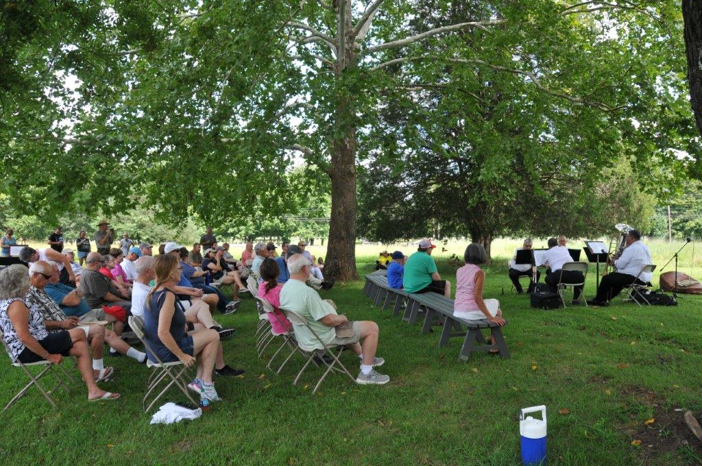 Nearly 100 people came to the hear the battlefield conert.