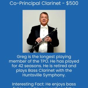 Principal Clarinet - Greg Lawson