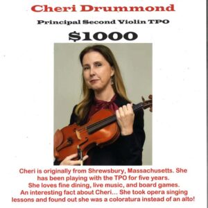 Principal Violin - Cheri Drummond