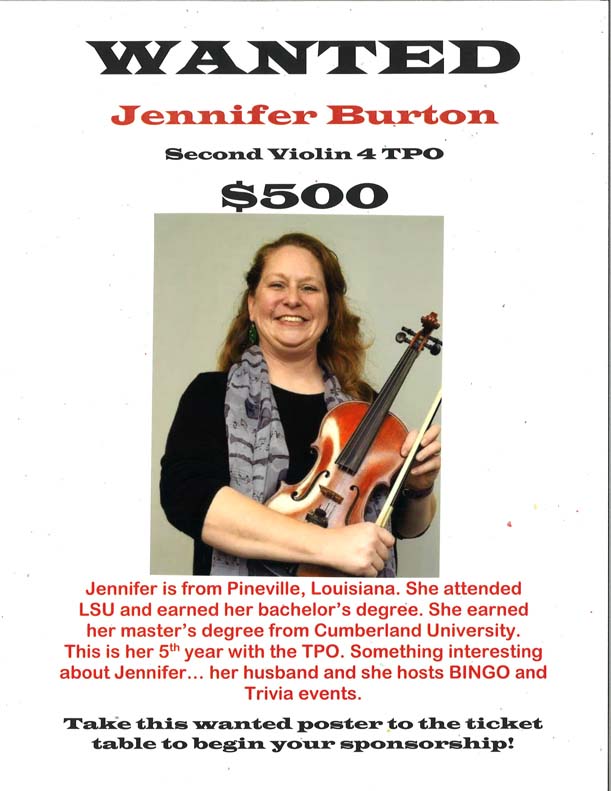Jennifer Burton Violin – TPO – Tennessee Philharmonic Orchestra