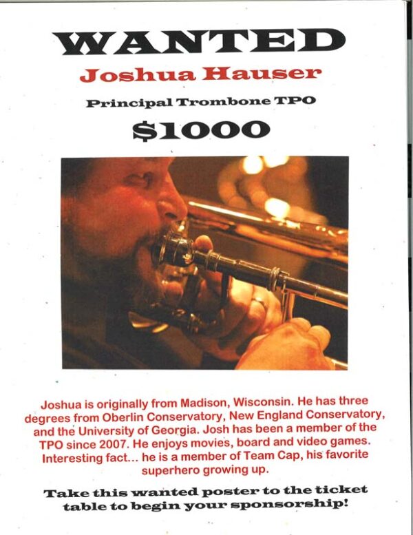 Trombone Principal – Joshua Hauser