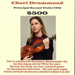 Principal Violin - Cheri Drummond