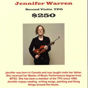 2nd Violin - Jennifer Warren